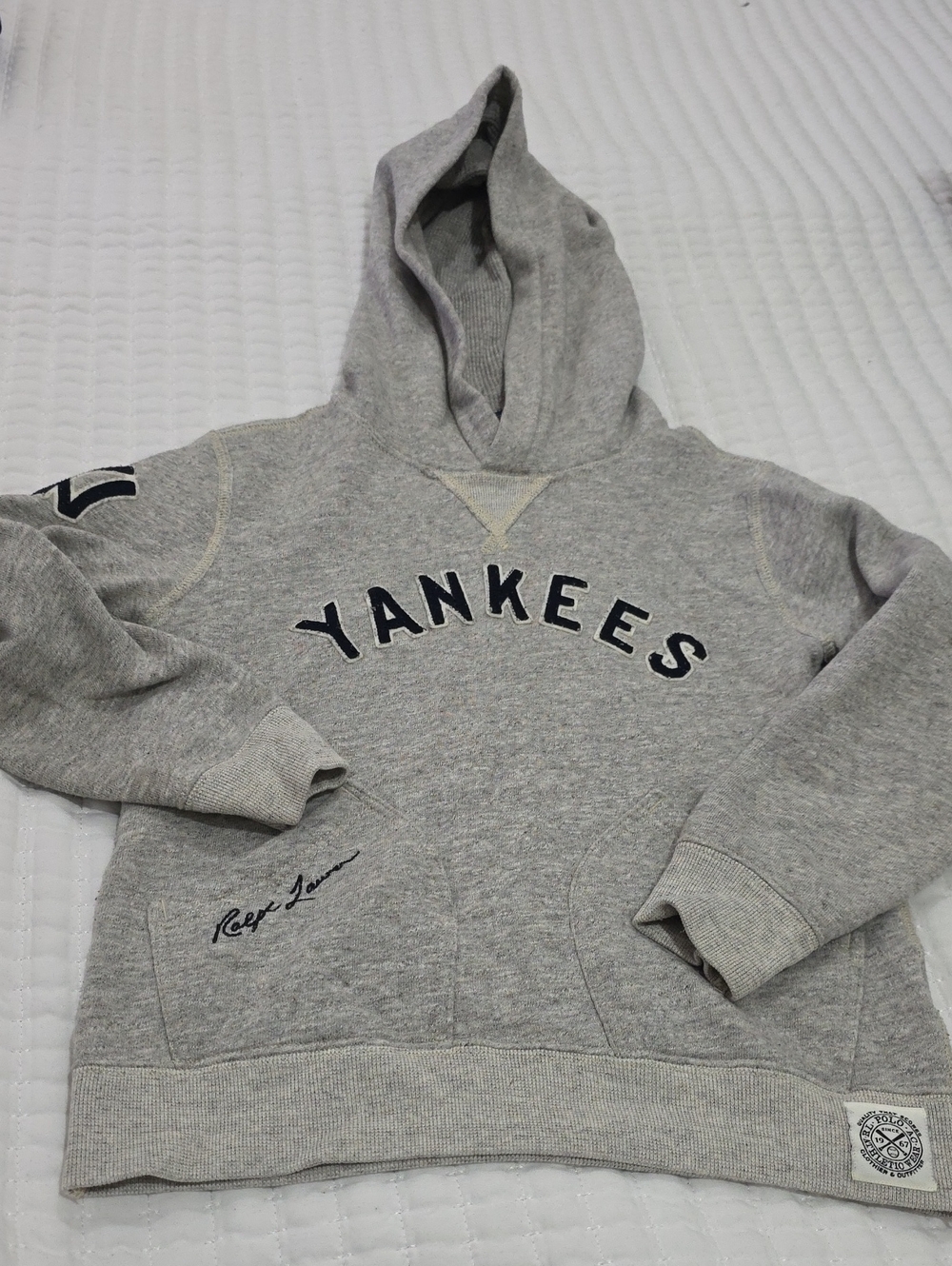 Polo by Ralph Lauren Gray Yankees Hooded Sweatshirt